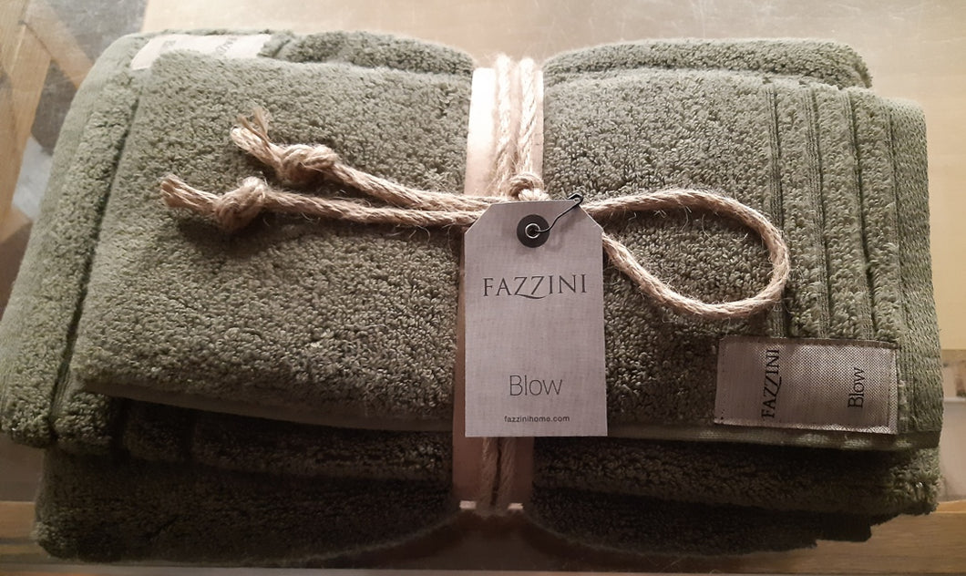 Coppia  asciugamani Coccola  colore  Cactus (114) Fazzini