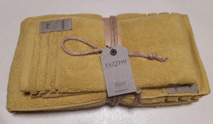 Coppia  asciugamani Coccola  colore  Senape  (171) Fazzini