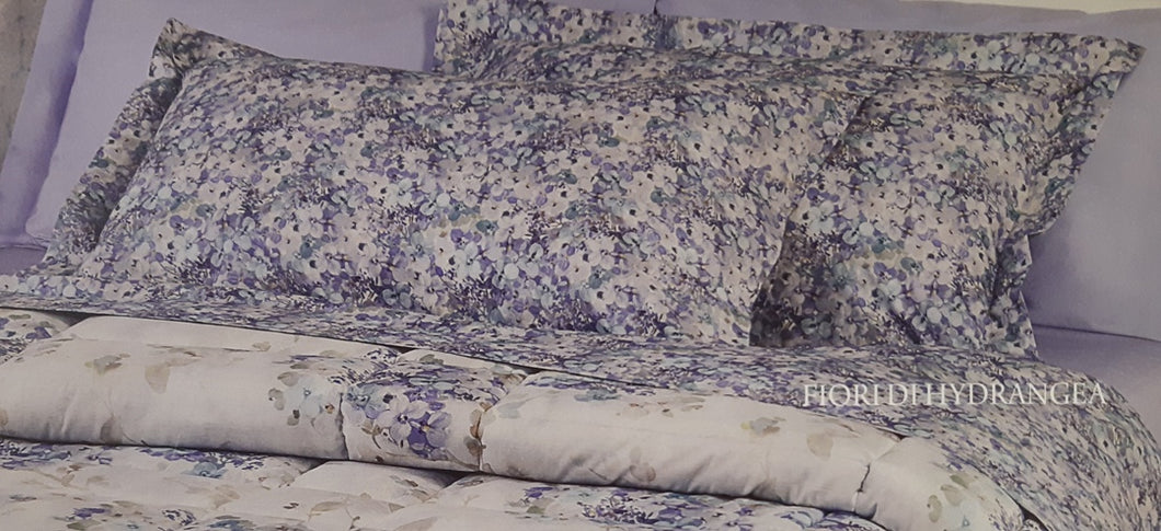 Lenzuola  matrimoniali  Hydrangea Mirabello/Carrara