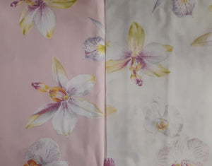 Copripiumino  matrimoniale Fiori di orchidea MIrabello/Carrara