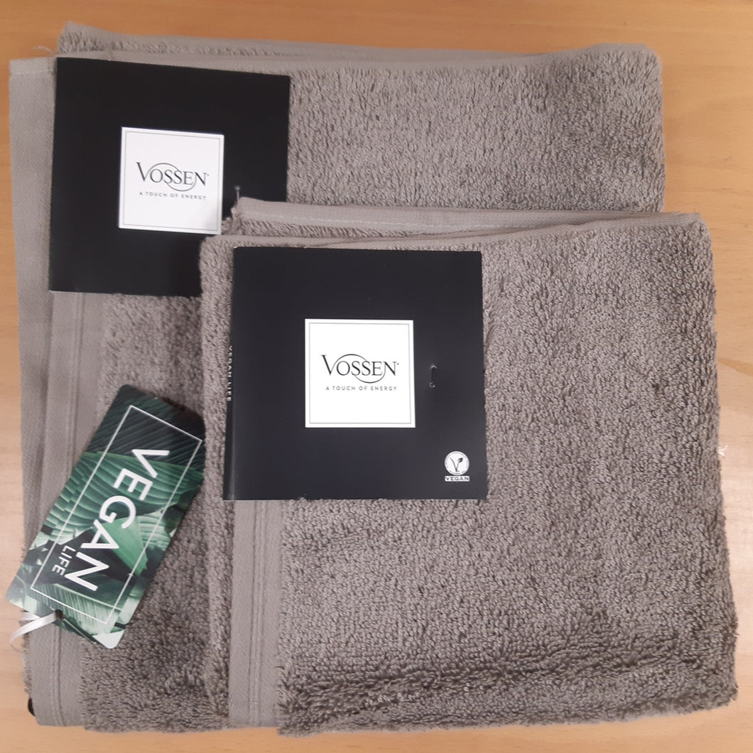 Coppia  asciugamani Vegan Life Fango (747) Vossen